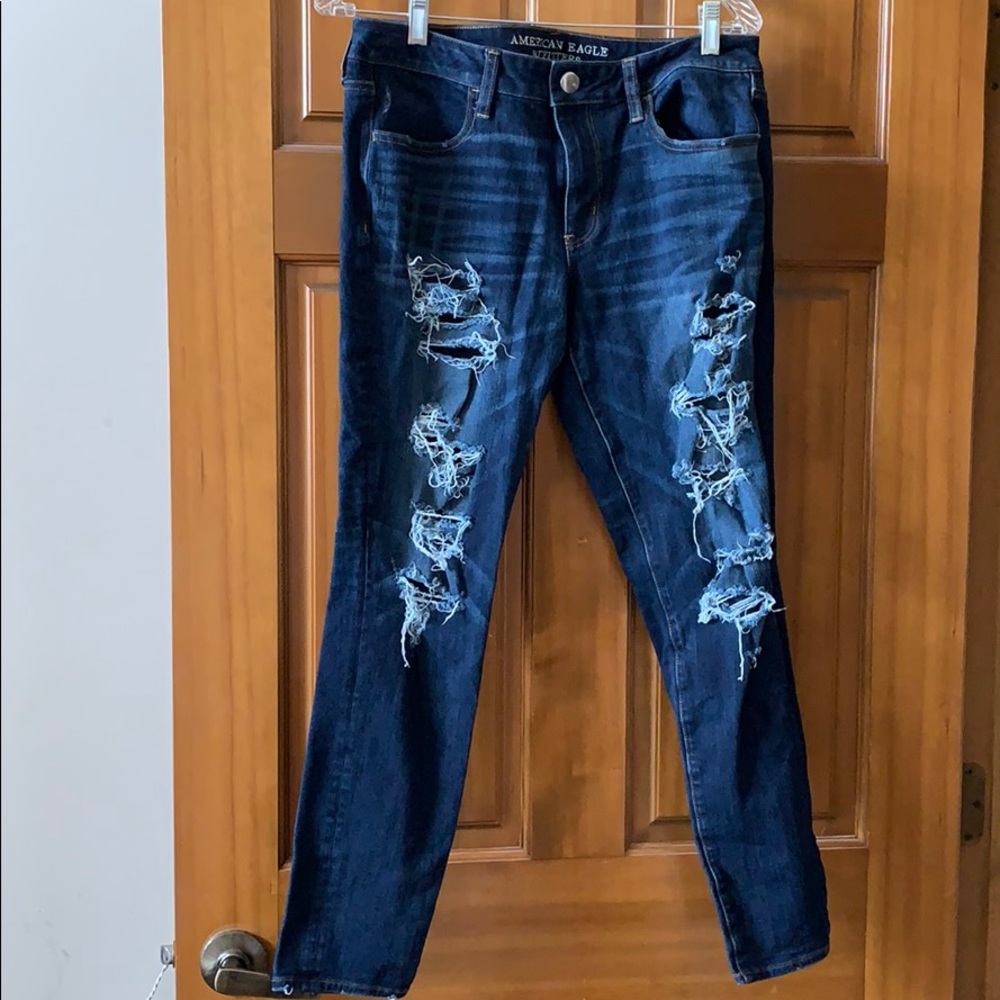 Super distressed American Eagle jeans